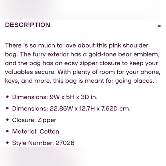 Pink Soft Fur Plush Shoulderbag Handbag With Fur Pom Pom Bag Charm - Picture 6 of 10